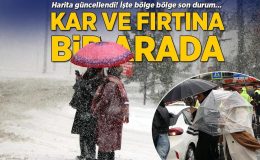 Son dakika… Meteoroloji haritayı güncelledi! Kar, fırtına, sağanak bir arada