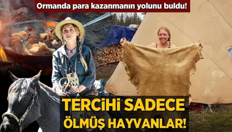 Tercihi sadece ölmüş hayvanlar! Ormanda para kazanmanın yolunu buldu