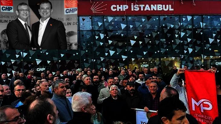 CHP İstanbul İl Başkanlığı önünde aday tepkisi! ‘İthal başkan istemiyoruz’