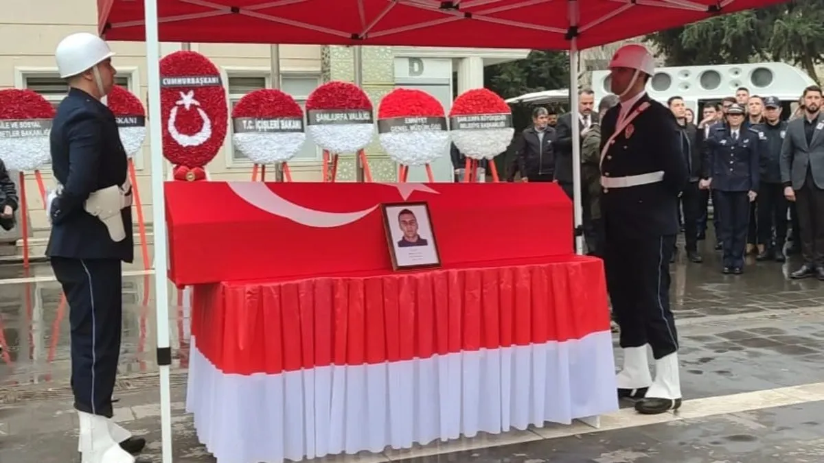 Şanlıurfa’da şehit olan polis memleketine uğurlandı